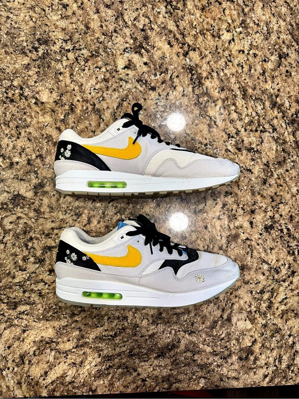 Nike Air Max 1 Daisy Sneakers White & Yellow US 13